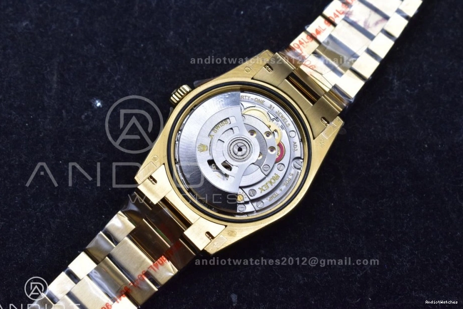 Roman QF on Marker V5 SportInspired DayDate Grey Weight) President vr3255 904L 700 with Steel Bracelet Best 36 Edition (Gain Dial YG 1228